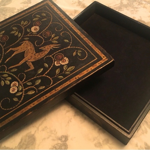 🎄XL Art Deco Box, brushed velvet lined. A great holiday gift! - Picture 2 of 4